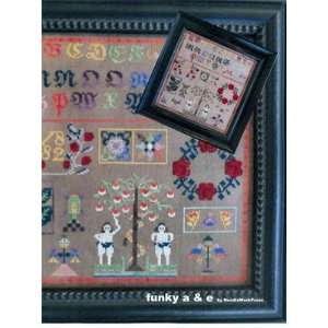  Funky A & E   Cross Stitch Pattern Arts, Crafts & Sewing