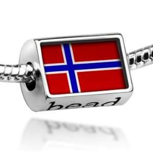  Beads Norway Flag   Pandora Charm & Bracelet Compatible 