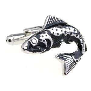  Silver Trout Fish Fishing Cufflinks Cuff Links Everything 