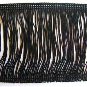   Wide Chainette Fringe 002 Black 3.75 Inch Arts, Crafts & Sewing