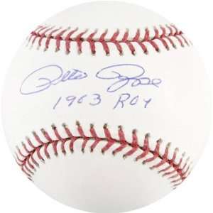  Pete Rose Signed Baseball with 63 ROY Inscription Sports 