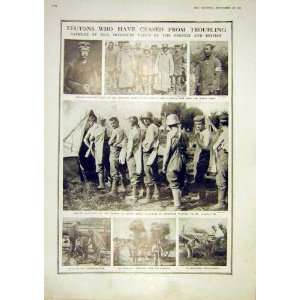   Hun Prisoners Map Ypres Menin Morrell Print 1917