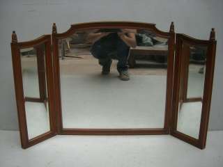 Great antique French walnut vanity mirror # as/1427  