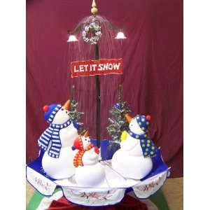  Singing Snowman Family Christmas Tree Decoration 