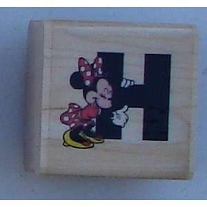  Minnie Mouse (H) Wood Mounted Alphabet Letter Rubber Stamp 