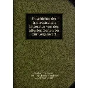   Hermann, 1848 1914,Birch Hirschfeld, Adolf, 1850 1917 Suchier Books