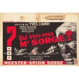  Who Are You Mr. Sorge (1961) 27 x 40 Movie Poster Belgian 