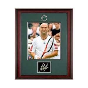  Andre Agassi Wimbledon Etched Replica Autograph 