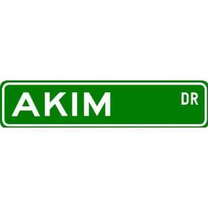  AKIM Street Sign ~ Personalized Family Lastname Sign 