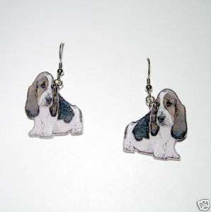 Bassett Hound Puppy Earrings CUTE   