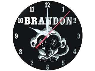 BRANDON s Cute Monkey With Banana Sign Clock  