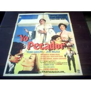  Original Mexican Movie Poster Yo Pecador Pedro Geraldo 