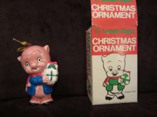 Looney Tunes Vintage Christmas ornament 1977 Porky Pig  