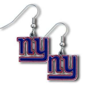    NFL Dangling Earrings   New York Giants Logo
