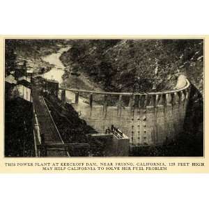  1921 Print Power Plant Kerckoff Dam Fresno California 