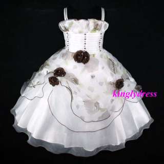 NEW Flower Girl Pageant Wedding Bridesmaid Princess Party Dress SZ 2 