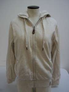 Green Tea Off White Zip up Hoodie With fur lining  