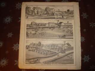 1875 PHENIX TOWNSHIP GENESEO HENRY COUNTY ILLINOIS MAP  