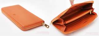 NEW Womens Genuine Leather Zippered Wallet Purse Checkbook 6 Colors 
