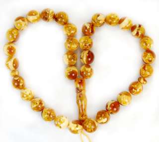 06612mmManMadeAmberPrayerBeads16t33Beads899