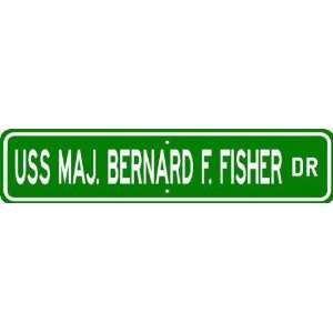  USS MAJ BERNARD F FISHER AK 4396 Street Sign   Navy Patio 