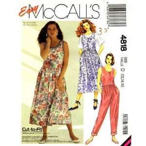 McCalls 4818 Sewing Pattern Misses Jumpsuit Sundress Romper Size 12 