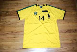 Ralph Lauren Polo Brazil Big Pony Soccer Jersey Shirt S  