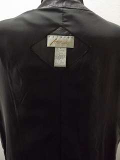 womens leather coat vintage jacket Fashion Attitudes black L  
