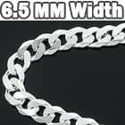 Mens 7 10 Inch Real .925 Sterling Silver 6.5 mm Cuban Link Curb 