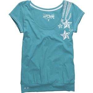  Fox Racing Womens Star Walk T Shirt   X Small/Turquoise 