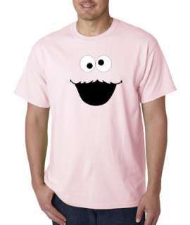 Cookie Monster Face Cartoon 100% Cotton Tee Shirt  