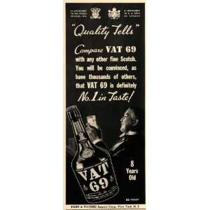  1940 Ad Vat 69 Alcohol Tilford Beverage Drink Scotch 
