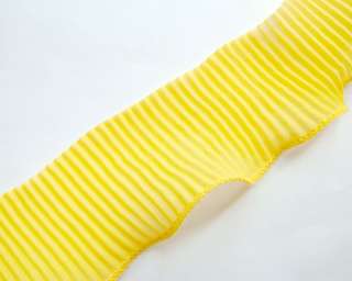C258 16 Yellow Ruffle Lace Edge Fringe Trim x 10 Yard  