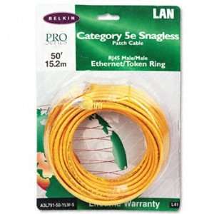 BELKIN Cat5e Snagless Patch Cable Rj45 Connectors 50 Ft Yellow Exceed 