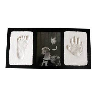 Clay Handprint & Footprint Keepsake Photo Wall Frame   Black