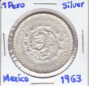 Mexico Collection 1 Peso 10% Silver 11 Coin Set 1957 1967 A.U Cir 
