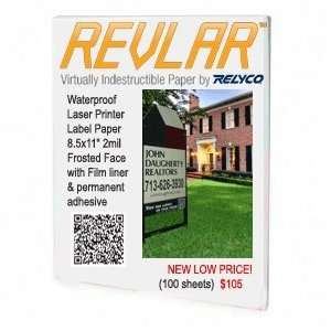  REVLAR(TM) Waterproof Laser Printer Paper 8.5x11 2mil 
