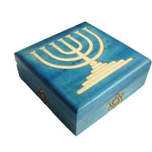  5285 Wooden Box with Menorah 