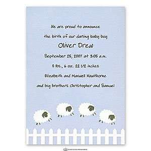  Counting Sheep Announcement Baby Invitations Baby