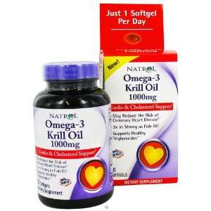  Natrol Heart Health Omega 3 Krill Oil 1,000 mg 30 softgels 