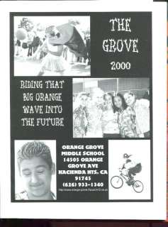 2000 Orange Grove Middle School Yearbook Hacienda Hts  
