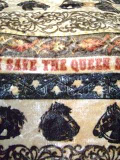 Logo top with horses and the words, Save the Queen and Circus