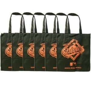  Baltimore Orioles 6 Pack Reusable Bags   MLB Baseball 