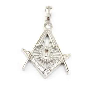  Iced Mens Jay Z Free Mason Pendant + Chain Everything 