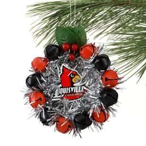 Louisville Cardinals Jingle Bell Wreath Ornament