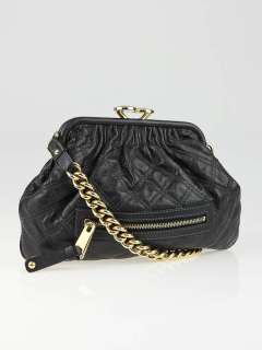 Marc Jacobs Black Quilted Leather Little Stam Bag  