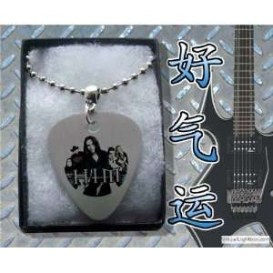  HIM Metal Guitar Pick Necklace Boxed Music Festival Wear Electronics