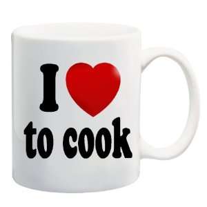   LOVE TO COOK Mug Coffee Cup 11 oz ~ Heart Cooking 
