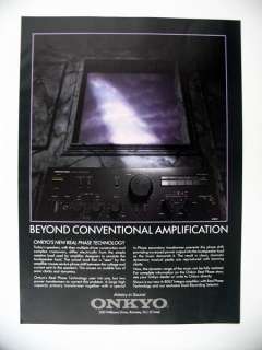 Onkyo A 8067 Integra Stereo Amplifier amp 1985 print Ad  