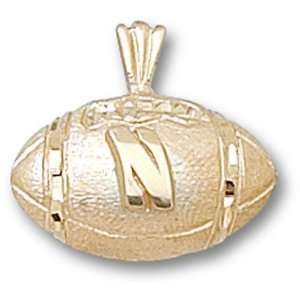 Northwestern University N Football Pendant (Gold Plated)